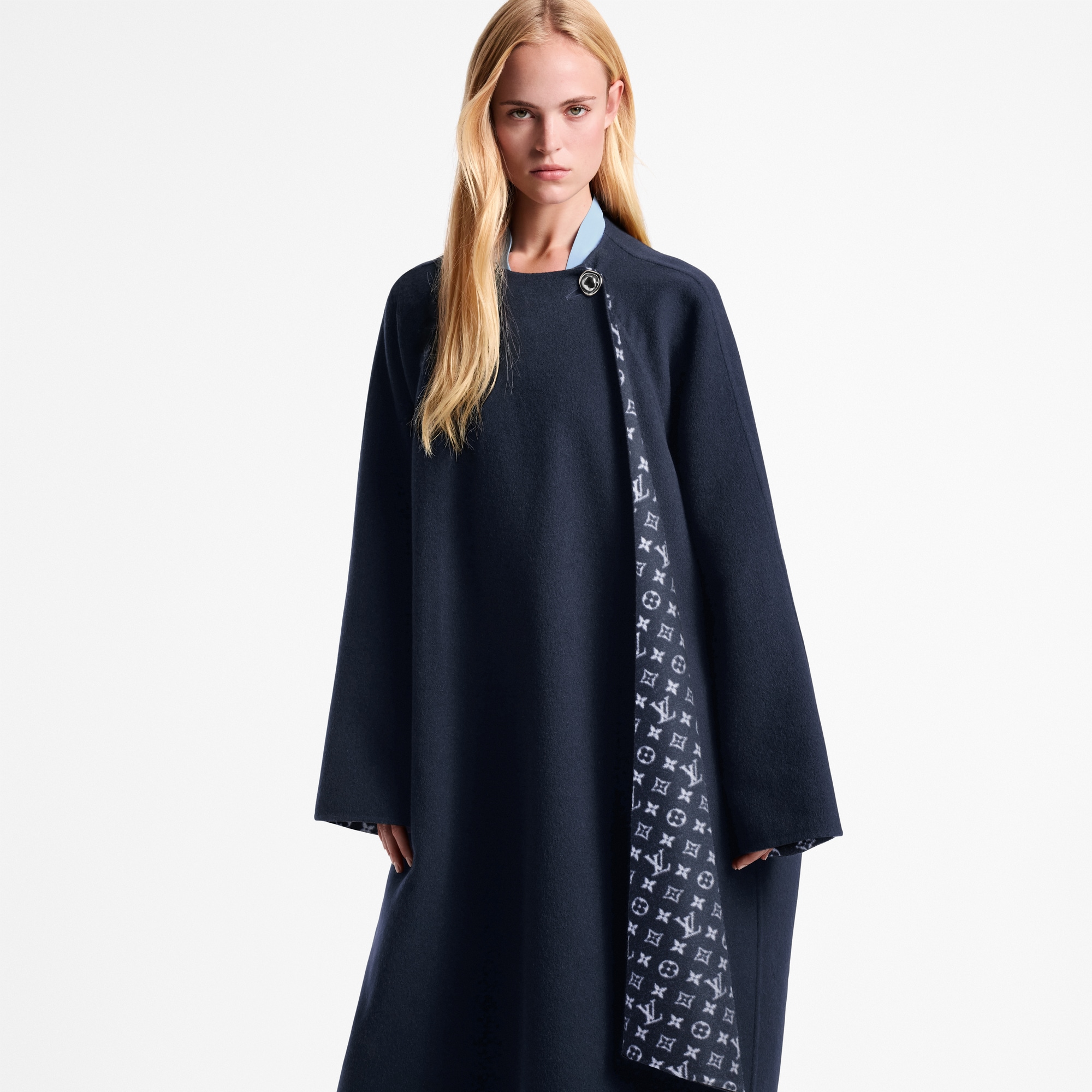 Drape Front Long Coat - Ready-to-Wear | LOUIS VUITTON